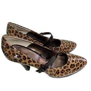Sofft NWOT* Rieta Leopardino Patent Leather Maryjane Pumps Size 9M